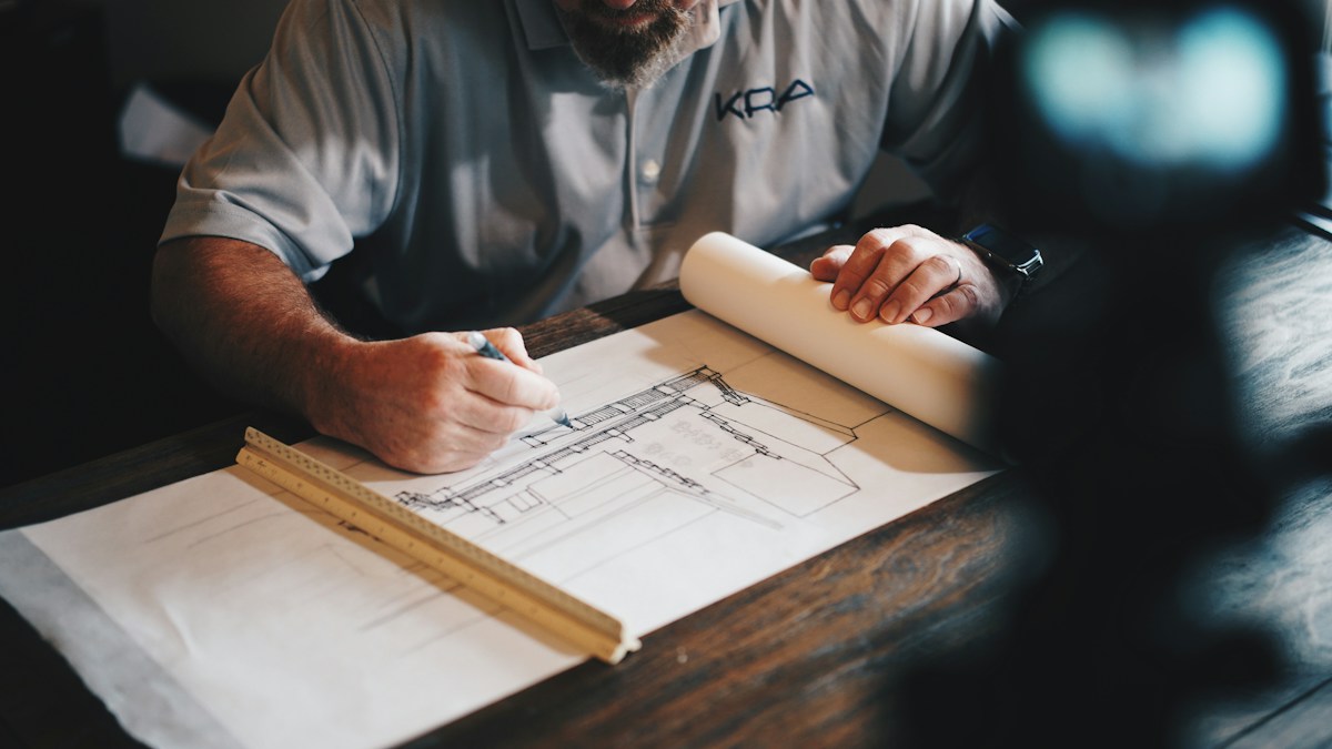 Illustrative construction planning photograph